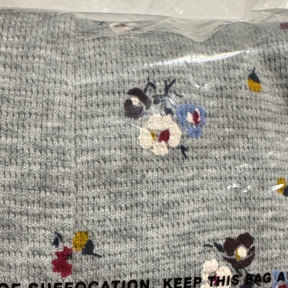LL Bean Gray Floral Onesie NEW XL - Picture 5 of 5